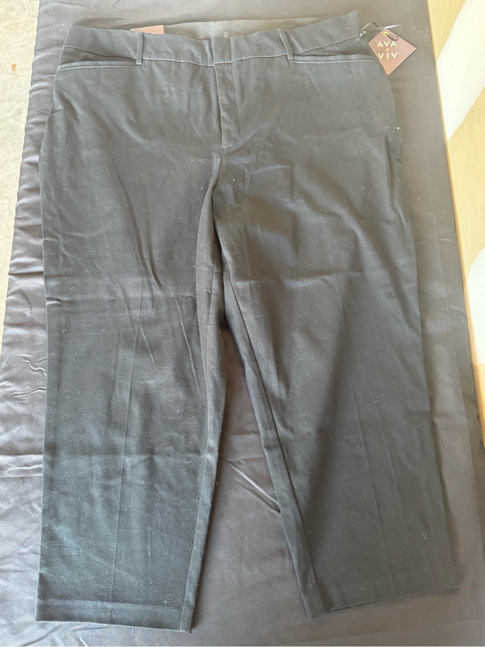 NWT Ava & Viv Women’s Plus Size 22W Black Ankle Dress Pants Slacks